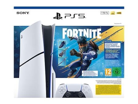 Sony PS5 Slim Standard 1TB Chasis E Blanca con Fortnite Flowering Chaos Consola 4K con Lector | 1 Mando DualSense | Pack Fortnite (Código Digital)