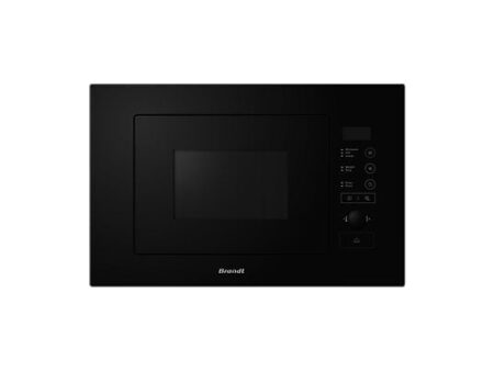 Microondas Integrable BRANDT BMG2508B 900W, 20L, 5 Niveles, Función Grill, Negro