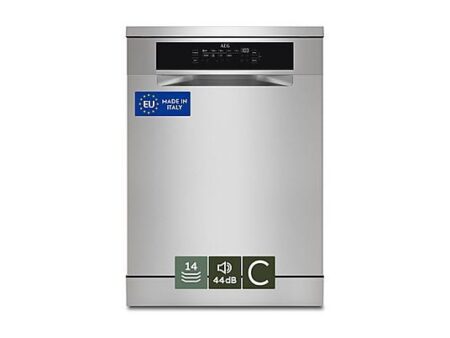 Lavavajillas AEG Serie 7000 GlassCare FFB75707PM, 14 Servicios, 9 Programas, 60 cm, INOX, AirDry