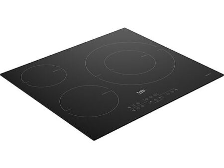 Placa de Inducción Beko HIIS63206M, 3 Zonas, Zona Grande 28 cm, Temporizador, 60 cm, Negro