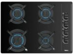 Placa de Gas Teka GBC64003KBA Cristal, 4 Zonas, Gas Butano, 60 cm, Negro