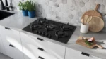 Placa de Gas Integrable Balay 3ETG676RB, 5 Zonas, 28 cm Zona Grande, Gas Butano, 75.2 cm, Cristal Templado Negro