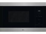 Microondas AEG TMS5G25IEM Semi Integrable, 900W, 8 Niveles, Grill 1000W, 25L, Negro/Inox con Pantalla LED Táctil