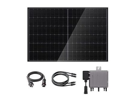 Kit Solar ENGEL PS0400R, Panel Solar Bifacial 400W con Microinversor, Plug & Play, Ideal para Balcones y Terrazas
