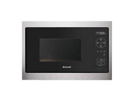 Microondas Integrable Brandt BMS7120X 900W, 26L, Blanco, 5 Niveles de Potencia, Función Grill 1000W, Control Electrónico