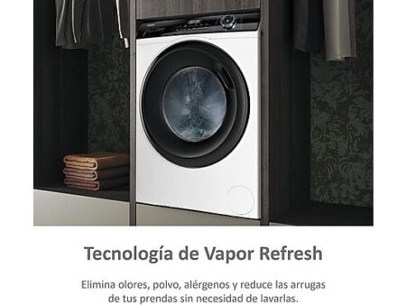 Lavadora Haier I-Pro Series 3 HW90-BP14939-S, 9kg, 1400rpm, Motor Inverter, Vapor, Antibacterias, Blanco