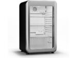 Nevera pequeña Klarstein Audrey Evo, 93L, Plata, 82.5 cm, Termostato Mecánico, Puerta Doble Acristalamiento, Eficiencia Energética C