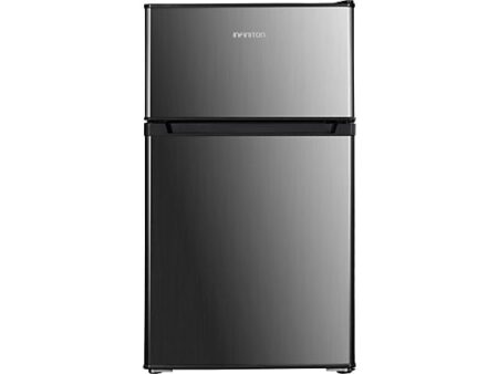 Nevera pequeña Infiniton FG-85D8XEG, Inox, 85L, 85cm, Compresor Silencioso, 2 Puertas, Cíclica, 40dB, 4 Estrellas