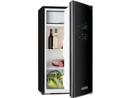 Nevera Pequeña KLARSTEIN Spitzbergen Uni, 81L, 83 cm, Congelador 10L, Negro, Superficie Escribible