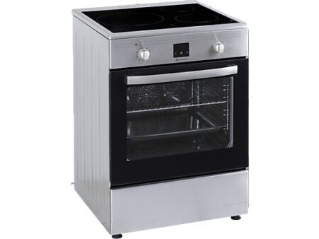 Cocina eléctrica inducción SOLTHERMIC VTI60 Inox, 3 zonas con Booster + horno multifunción 60L, 60 cm, acero inoxidable
