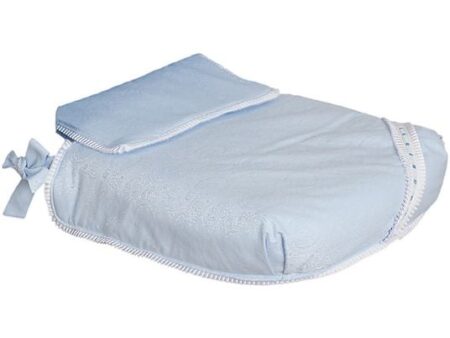 Colcha de Capazo Bombón BABYLINE Azul, Tejido de Algodón y Poliéster, Accesorio para Portabebés