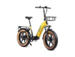 Bicicleta Eléctrica FAT Plegable YOUIN Luxor Pro BK1750, Motor 250W, Transmisión Correa Gates, 100 km de Autonomía, Amarillo