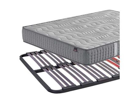 Pack Colchón + Somier MIROYTENGO Golden 2, 90x190 cm, Somier Multiláminas con Refuerzo Lumbar y Colchón Berlín de Muelles Ensacados, Tejido Strech, Negro