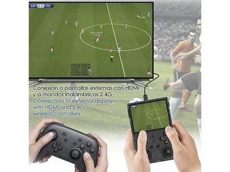 DAM ELECTRONICS Consola Retro Multiplataforma RG353VS, 128GB, 23,000 Juegos, Pantalla IPS 3.5", Negro