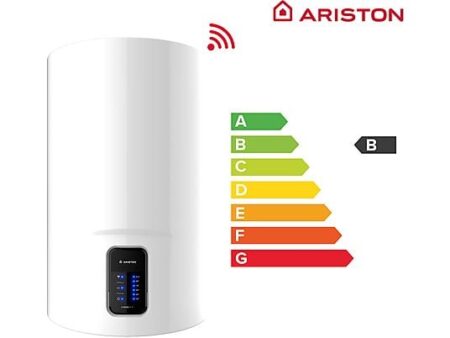 Termo Eléctrico Ariston Lydos WIFI 80L + Instafix, 230V, Control Electrónico, Pantalla, Blanco, Eficiencia Energética B