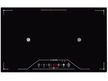 Placa Inducción Klarstein Deejay, 2 Zonas, 3500W, 69cm, Negra