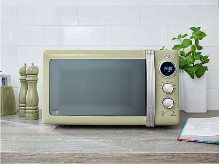 Microondas Swan 20L 800W 5 Niveles Libre Instalación Verde Retro