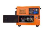 Generador Eléctrico Diesel BLACK+DECKER BXGND5300E, 5300W, Insonorizado, Arranque Eléctrico, 230V, Regulación AVR, 4 Tiempos, Para Emergencias y Respaldo Energético