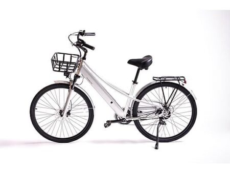 Bicicleta Eléctrica de Ciudad EMOTORAD Plymouth, Motor 250W 36V, 7 Velocidades Shimano, Autonomía 80 km, Plata