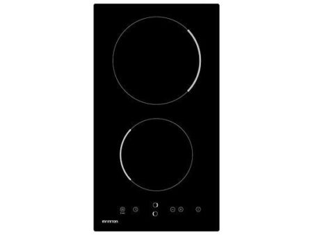 Placa Modular Infiniton VIT2FBN, Vitrocerámica, 2 Zonas, 30 cm, Negro, Detección Automática de Recipientes