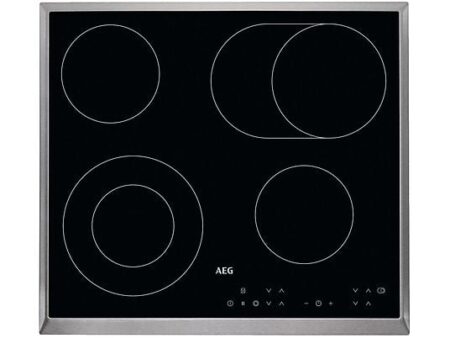 Placa Vitrocerámica AEG HK634060XB, 4 Zonas, 576 mm, Negro