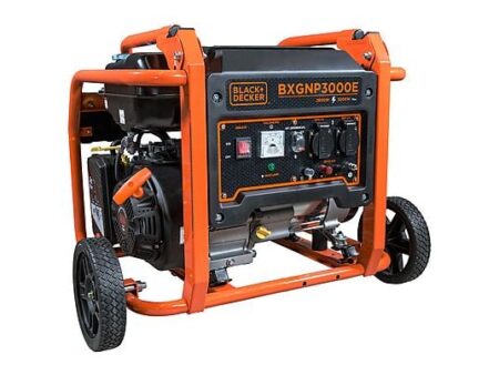 Generador Eléctrico Monofásico BLACK+DECKER BXGNP3000E Gasolina 3000W 4 Tiempos con Ruedas y 15L