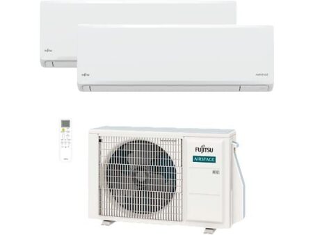 Aire Acondicionado Split 2x1 Fujitsu ASY25U2MI-KN, 2150 fg/h, Wi-Fi, Blanco