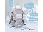Mochila Portabebé Moley MOBICLINIC, Gris, Ajustable 6 en 1, Confort y Ergonomía, Para Bebés 0-36 Meses