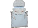 Saco 3 Usos Caramelo BABYLINE Azul, Accesorio Universal para Portabebé, Coche y Paseo