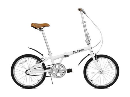 Bicicleta Plegable FABRICBIKE Folding 20" Blanca, Aluminio Ultra-Ligero, 1 Velocidad, Urbana