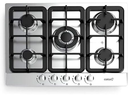 Placa de Gas CATA 3CFI-3GLSPA, 3 Zonas Gas Natural, 680 mm, Negro