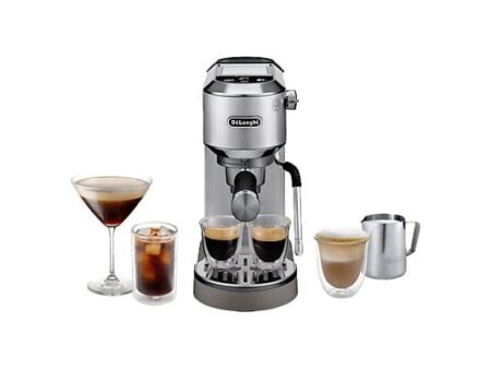 Cafetera Express De’Longhi Dedica EC890.M Duo Cold Brew 15 bar 1450W, 1.1L, 2 Tazas, Metal