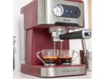 Cafetera Espresso XSQUO Vital Express, 20 bar, 1350W, 2 tazas, Rojo/Negro - Espumador de Vapor, Sistema Termo Block