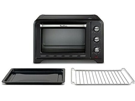 Mini Horno Moulinex OX4648 OPTIMO - 33 L, 1600 W, 6 Modos de Cocción, Termostato hasta 240°C, Temporizador 120 min, Negro