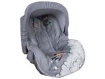 Saco Portabebé Héroe Chico BABYLINE Gris, Universal, Microfibra Transpirable, Con Capota y Cubre Arnés Incluidos, 80 x 55 cm