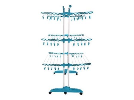 Tendedero Vertical BEPROHOME TendoSpazio Supra - Gran Capacidad 42m, 6 Alas, 40kg, con Ruedas y 60 Pinzas