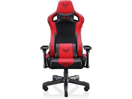 Silla Gaming VALK GAIA Ergonómica, Reclinable 160º, Reposabrazos 4D, Acolchado Espuma Moldada, hasta 130 kg, Rojo