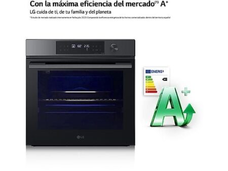 Horno Multifuncional LG WS7D7631WB, 76L, Pirolítico, Blue EasyClean™, Freidora de Aire, ThinQ™, Acero Negro Mate, 59.2 cm
