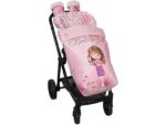 Saco Portabebé Beauty Girl BABYLINE Rosa Grupo 0 + Capota y Cubre Arnés, Universal para Sillas de Automóvil