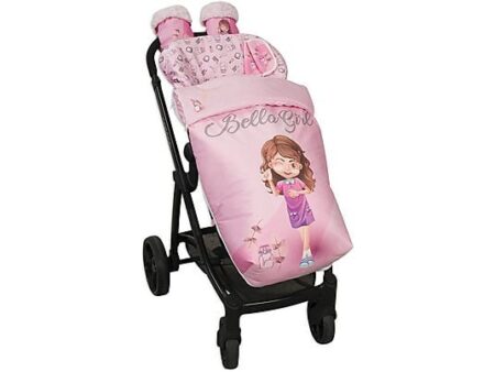 Saco Portabebé Beauty Girl BABYLINE Rosa Grupo 0 + Capota y Cubre Arnés, Universal para Sillas de Automóvil