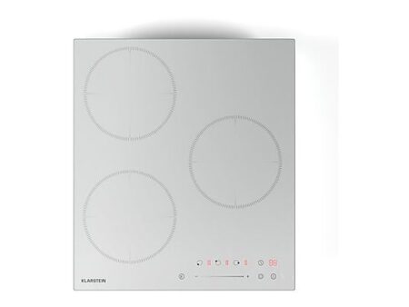 Placa Inducción Klarstein Delicatessa 45, 3 Zonas, 6600W, Blanca