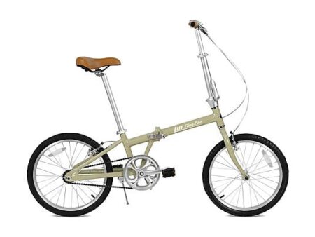 Bicicleta Plegable FABRICBIKE Folding, Aluminio 20", Ligera 10.9 kg, Single Speed, Light Sand