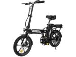 Bicicleta Eléctrica de Ciudad EVERCROSS TECH EK5, 250 W, 25 km/h, Plegable, Negro