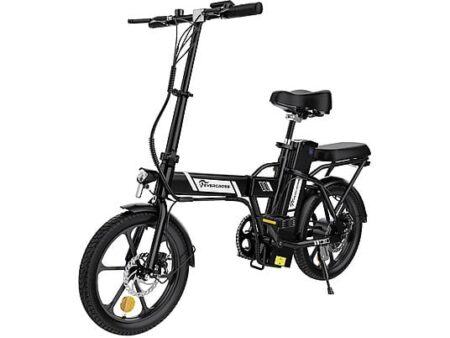 Bicicleta Eléctrica de Ciudad EVERCROSS TECH EK5, 250 W, 25 km/h, Plegable, Negro