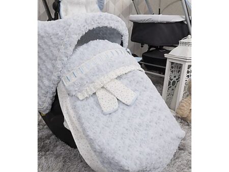 Saco Portabebé Dolce BABYLINE Azul Grupo 0 + Capota y Cubre Arnés, Universal para Sillas de Automóvil