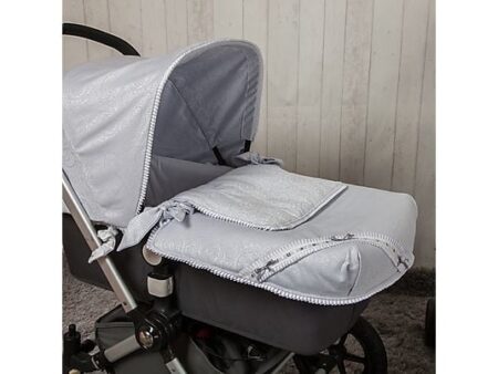 Colcha de Capazo Bombón BABYLINE Gris, Tejido de Algodón y Poliéster, Alta Calidad para Bebé