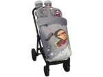Accesorio Portabebé Héroe Chica BABYLINE Gris, Saco Universal Interestacional + Capota + Cubre Arnés, Grupo 0, Adaptable 99% Sillas Auto