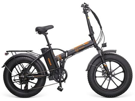 Bicicleta Eléctrica Plegable Youin Texas II 20”, 250 W, 7 Velocidades, Frenos de Disco Hidráulicos, Naranja/Negro, Unisex