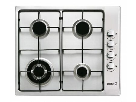 Placa de Gas CATA GI 6031 X, 4 Zonas, Acero Inoxidable, 580 mm