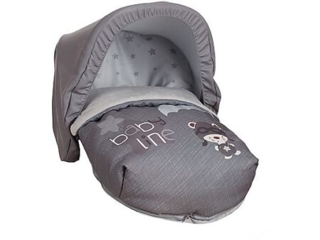 Saco Portabebé Paracaidista Grupo 0 Gris BABYLINE + Capota Portabebé, Universal para Sillas de Automóvil